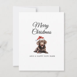Prettig kerstfeest hond kat chocolade labrador feestdagenkaart