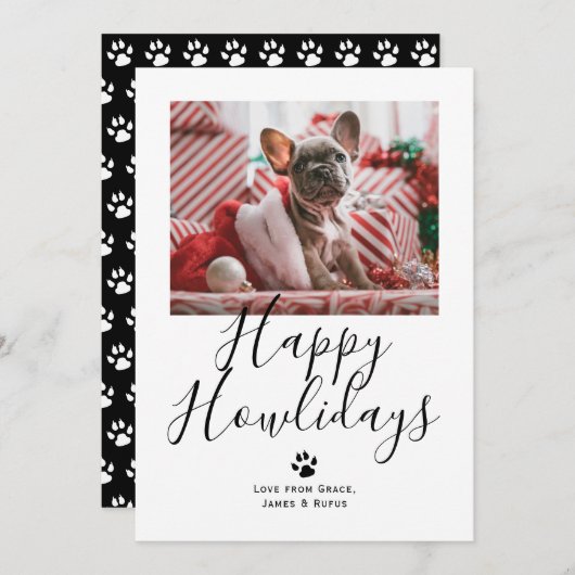 Prettig Kerstfeest Hond Kat Kerstmis Feestdagenkaart (Voorkant / Achterkant)