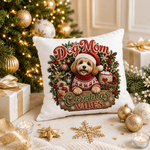Prettig kerstfeest Hond Moeder Vakantiedecoratie K Kussen