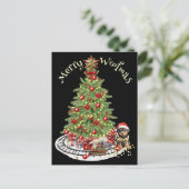 Prettig Kerstfeest Hondendesign - Rottweiler Briefkaart (Staand voorkant)