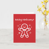 Prettig kerstfeest Hongaarse kerst Kaart (Gele Bloem)