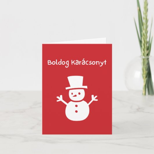 Prettig Kerstfeest Hongaarse Kerstmis  Kaart (Voorkant)