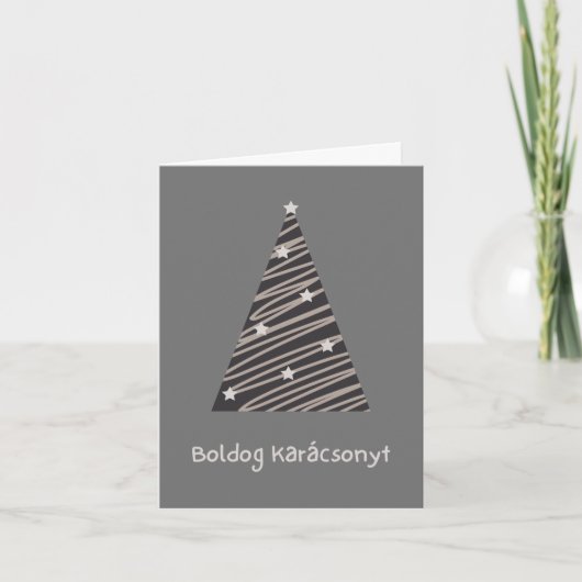 Prettig Kerstfeest Hongaarse Kerstmis Kaart (Voorkant)