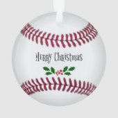 Prettig kerstfeest, honkbal thema, ornament (achterkant)