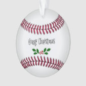 Prettig kerstfeest, honkbal thema, ornament (voorkant)