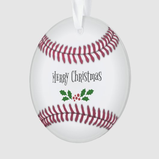 Prettig kerstfeest, honkbal thema, ornament (voorkant)