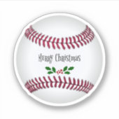 Prettig kerstfeest, honkbal vakantie ontwerp sticker (Voorkant)