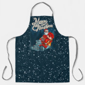 Prettig kerstfeest Hotrod Grappige Auto Kerstman Schort (Voorkant)