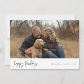 Prettig Kerstfeest Howlidays Koppel Foto Met Hond  Feestdagenkaart (Voorkant)