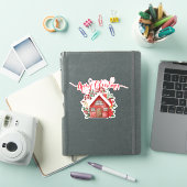 Prettig kerstfeest huis Sticker (iPad Cover)