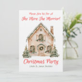 Prettig kerstfeest huisfeest kaart (Staand voorkant)