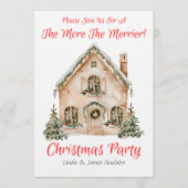 Prettig kerstfeest huisfeest kaart (Voorkant)
