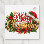 Prettig kerstfeest hulst bedankjes labels (Achterkant)