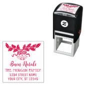 Prettig Kerstfeest Hulst en Bellen Naam Retouradre Zelfinktende Stempel (In situ)