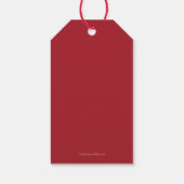 Prettig kerstfeest hulst en bessen cadeaulabel (Achterkant)