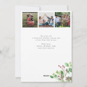 Prettig kerstfeest hulstbes bladmulti foto  feestdagenkaart (Achterkant)