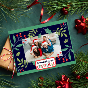 Prettig kerstfeest Hulstbes (voeg je foto's toe) Feestdagenkaart