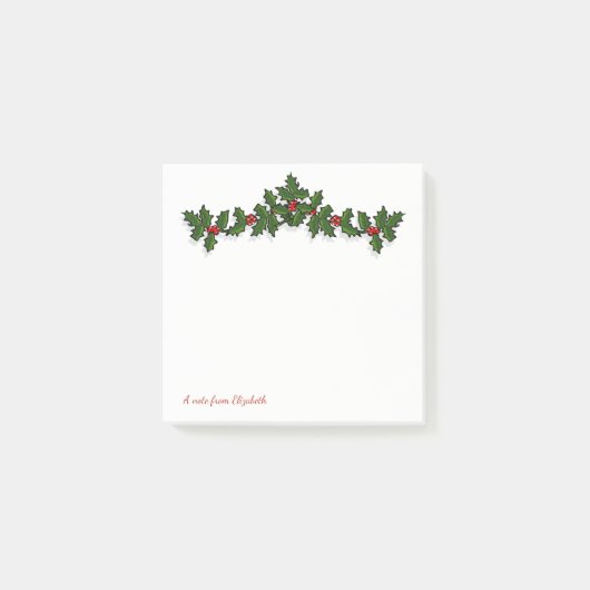 Prettig Kerstfeest,Hulsttakken -Persoonlijk Post-it® Notes (Voorkant)