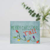 Prettig kerstfeest iedereen briefkaart (Staand voorkant)