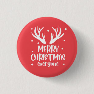 Prettig kerstfeest iedereen ronde button 3,2 cm