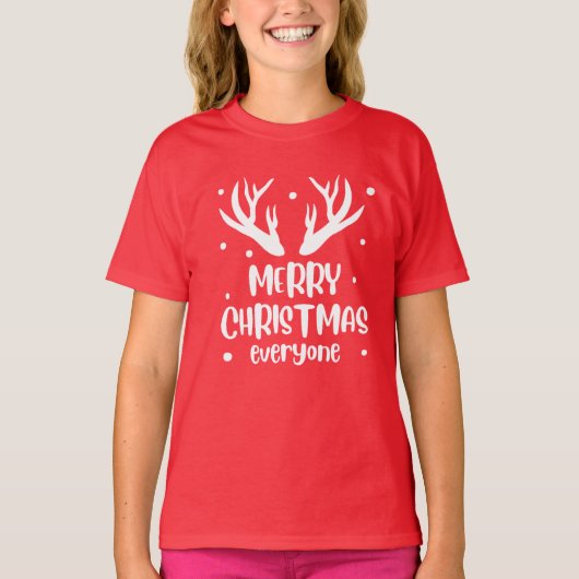 Prettig kerstfeest iedereen t-shirt (Voorkant)