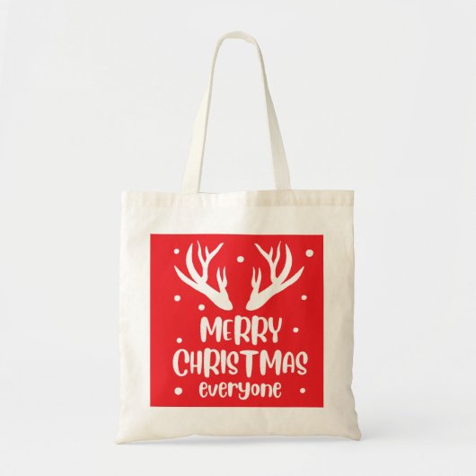 Prettig kerstfeest iedereen tote bag (Voorkant)