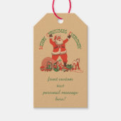 Prettig kerstfeest iedereen! Vintage Kerstman Cadeaulabel (Voorkant)