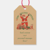 Prettig kerstfeest iedereen! Vintage Kerstman Cadeaulabel (Achterkant)