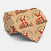 Prettig kerstfeest iedereen! Vintage Kerstman Stropdas (Opgerold)