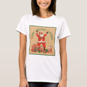 Prettig kerstfeest iedereen! Vintage Kerstman T-shirt