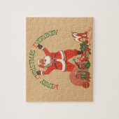 Prettig kerstfeest iedereen! Vintage Sinterklaas Legpuzzel (Verticaal)