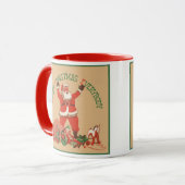 Prettig kerstfeest iedereen! Vintage Sinterklaas Mok (Voorkant links)