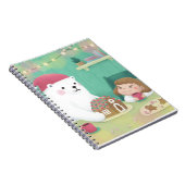 Prettig kerstfeest: Ijsbeer & Kind Notitieboek (Rechterzijde)