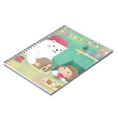 Prettig kerstfeest: Ijsbeer & Kind Notitieboek (Linkerzijde)