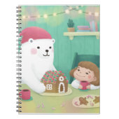 Prettig kerstfeest: Ijsbeer & Kind Notitieboek (Voorkant)