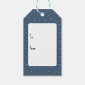Prettig kerstfeest ijsberen op sterren cadeaulabel (Achterkant)
