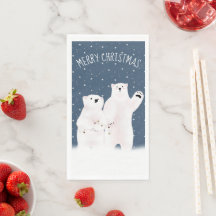 Prettig kerstfeest ijsberen op sterren
