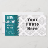 Prettig kerstfeest IJsblauwe Sneeuwvlok Feestdagenkaart (Voorkant)