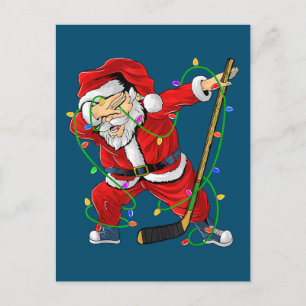 Prettig kerstfeest IJshockey Dabbing Kerstman Briefkaart