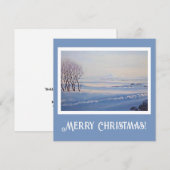 Prettig Kerstfeest IJslands fijn kunstwerk door Po Feestdagenkaart (Voorkant / Achterkant)