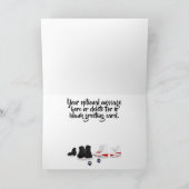 Prettig kerstfeest IJsschaatsen Groet Kerstlied Kaart (Binnen)