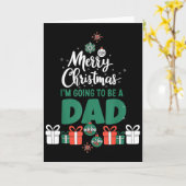 Prettig kerstfeest, ik word vader, zwangere vrouw kaart (Gele Bloem)