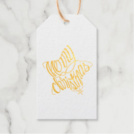 Prettig kerstfeest in 8 talen en gelukkig feest cadeaulabels