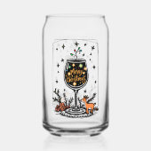 Prettig kerstfeest in een wijnglas blikvorm glas (Voorkant)