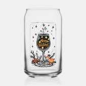 Prettig kerstfeest in een wijnglas blikvorm glas (Achterkant)
