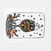 Prettig kerstfeest in een wijnglas fleece deken (Voorkant (Horizontaal))