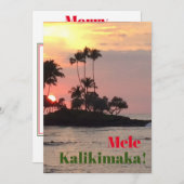 Prettig Kerstfeest in Hawaï Feestdagenkaart (Voorkant / Achterkant)