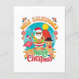 Prettig Kerstfeest in Hawaï met een Mele Kalikimak Informatiekaartje
