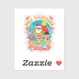 Prettig Kerstfeest in Hawaï met een Mele Kalikimak Sticker