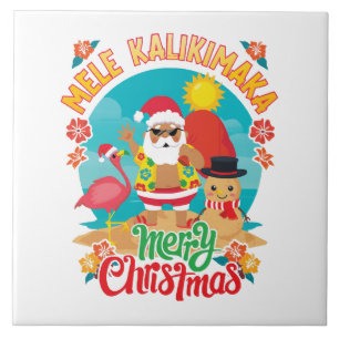 Prettig kerstfeest in Hawaï met een Mele Kalikimak Tegeltje